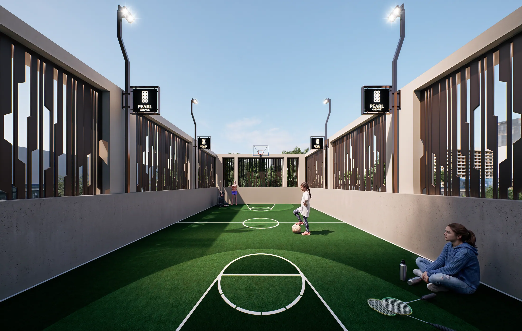 Open to sky court